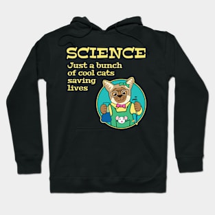 Science Cool Cats Saving Lives Hoodie